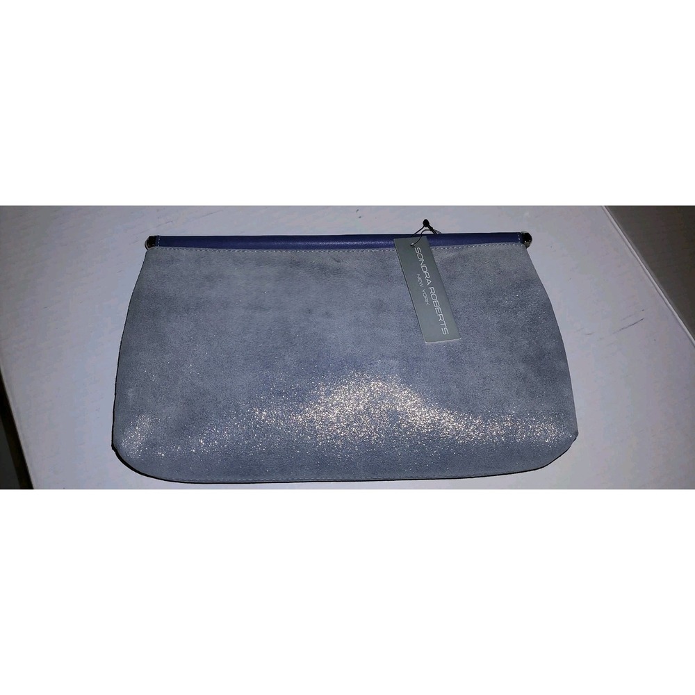 Sondra Roberts Glitter Grayish Blue Clutch NEW